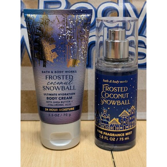 Bath & Body Works Winter Holiday Mini FFM Mists & Body Creams Collection of 7 - Picture 5 of 6